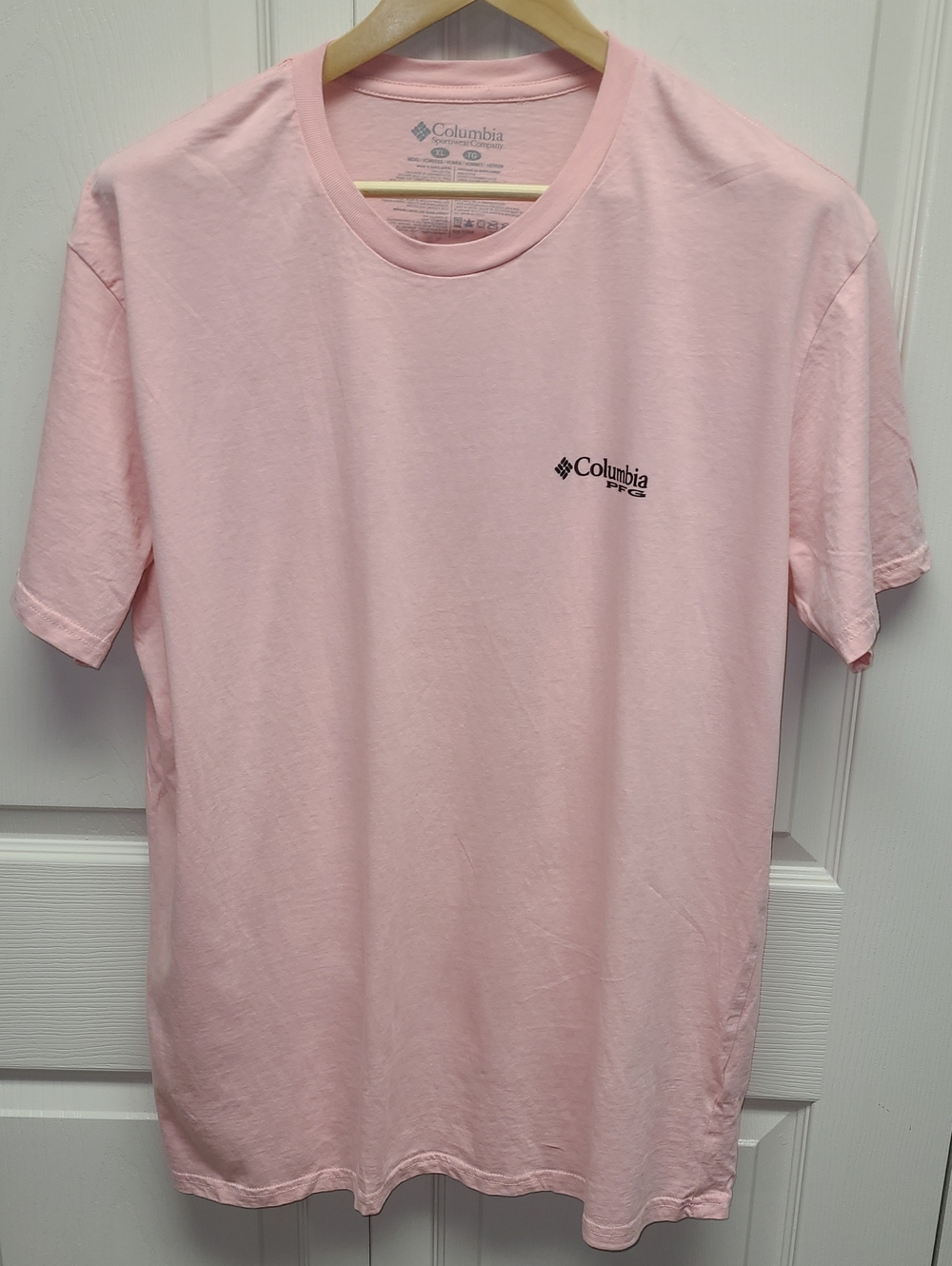 Columbia PFG Sportswear Soft Pink Cotton Short Sleeve Fishing Tee XL